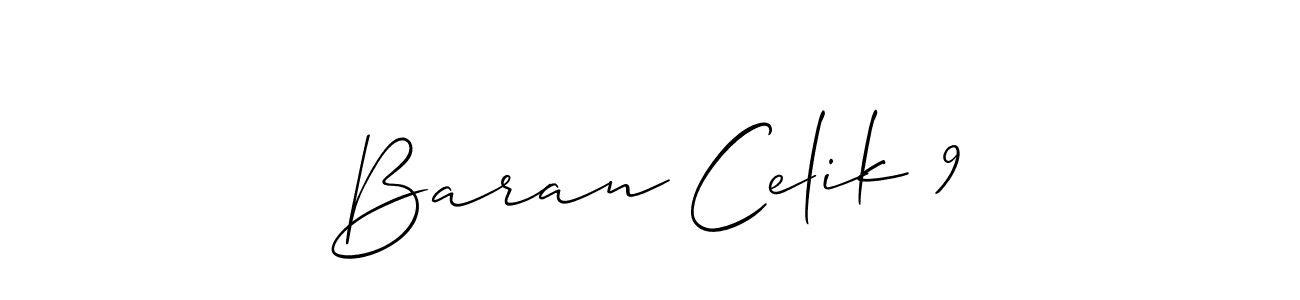 Make a beautiful signature design for name Baran Celik 9. With this signature (Allison_Script) style, you can create a handwritten signature for free. Baran Celik 9 signature style 2 images and pictures png