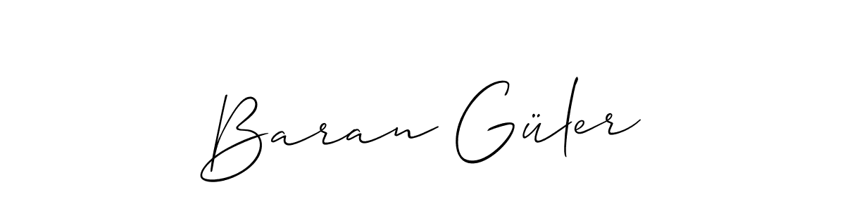 Make a short Baran Güler signature style. Manage your documents anywhere anytime using Allison_Script. Create and add eSignatures, submit forms, share and send files easily. Baran Güler signature style 2 images and pictures png