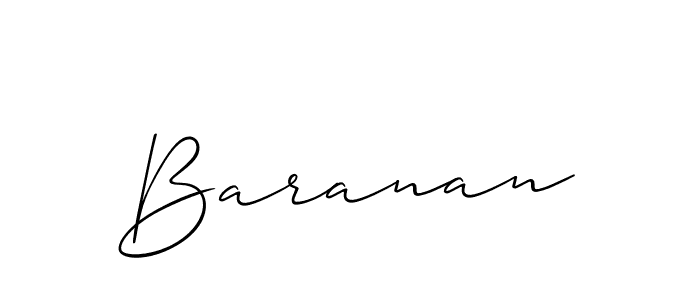 Use a signature maker to create a handwritten signature online. With this signature software, you can design (Allison_Script) your own signature for name Baranan. Baranan signature style 2 images and pictures png