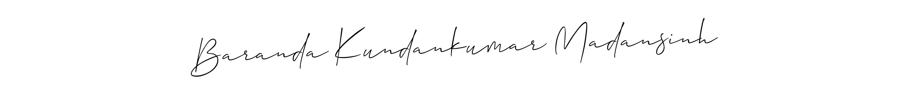 Use a signature maker to create a handwritten signature online. With this signature software, you can design (Allison_Script) your own signature for name Baranda Kundankumar Madansinh. Baranda Kundankumar Madansinh signature style 2 images and pictures png