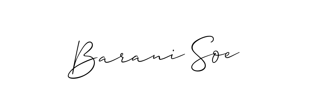 if you are searching for the best signature style for your name Barani Soe. so please give up your signature search. here we have designed multiple signature styles  using Allison_Script. Barani Soe signature style 2 images and pictures png