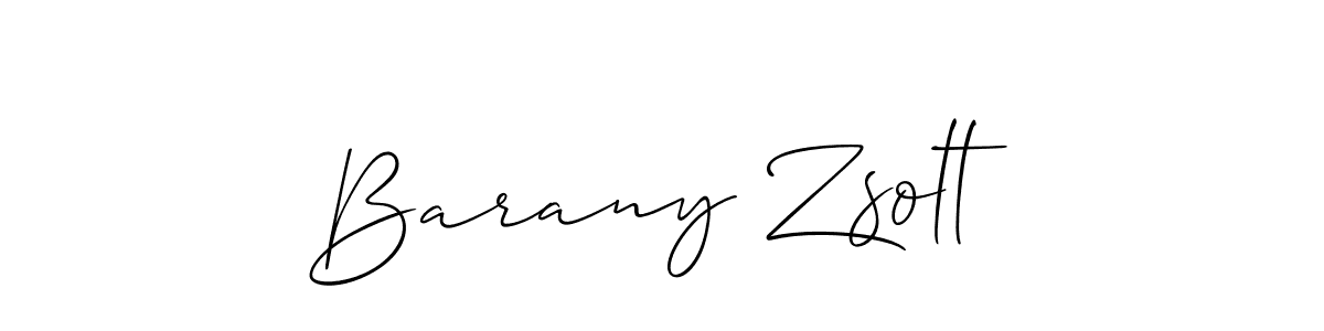 Barany Zsolt stylish signature style. Best Handwritten Sign (Allison_Script) for my name. Handwritten Signature Collection Ideas for my name Barany Zsolt. Barany Zsolt signature style 2 images and pictures png