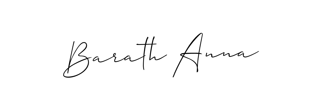 Design your own signature with our free online signature maker. With this signature software, you can create a handwritten (Allison_Script) signature for name Barath Anna. Barath Anna signature style 2 images and pictures png