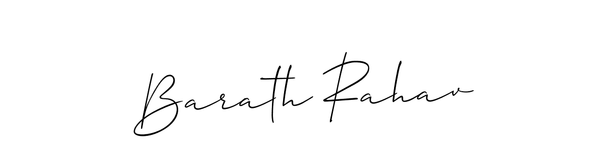 Barath Rahav stylish signature style. Best Handwritten Sign (Allison_Script) for my name. Handwritten Signature Collection Ideas for my name Barath Rahav. Barath Rahav signature style 2 images and pictures png