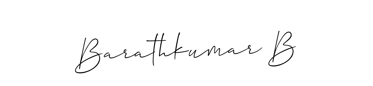 Also You can easily find your signature by using the search form. We will create Barathkumar B name handwritten signature images for you free of cost using Allison_Script sign style. Barathkumar B signature style 2 images and pictures png