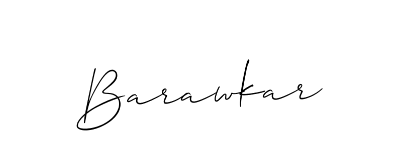 How to make Barawkar signature? Allison_Script is a professional autograph style. Create handwritten signature for Barawkar name. Barawkar signature style 2 images and pictures png