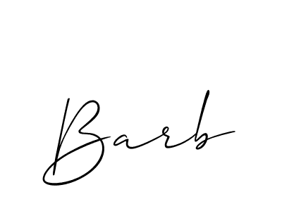 How to make Barb signature? Allison_Script is a professional autograph style. Create handwritten signature for Barb name. Barb signature style 2 images and pictures png