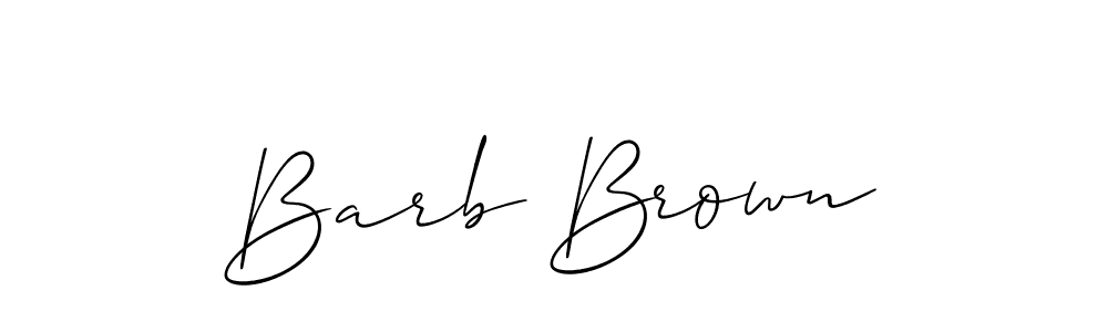 Also we have Barb Brown name is the best signature style. Create professional handwritten signature collection using Allison_Script autograph style. Barb Brown signature style 2 images and pictures png