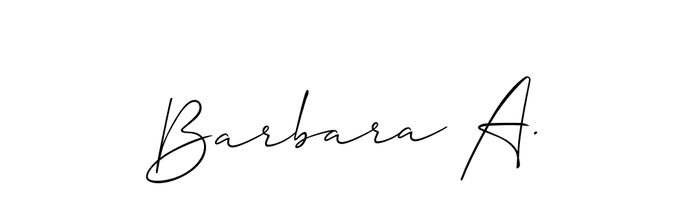 Also we have Barbara A. name is the best signature style. Create professional handwritten signature collection using Allison_Script autograph style. Barbara A. signature style 2 images and pictures png