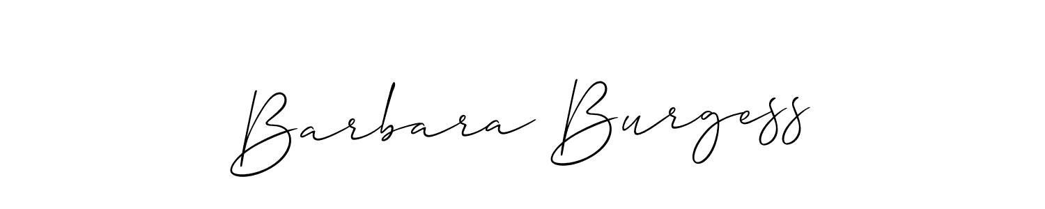 How to make Barbara Burgess name signature. Use Allison_Script style for creating short signs online. This is the latest handwritten sign. Barbara Burgess signature style 2 images and pictures png