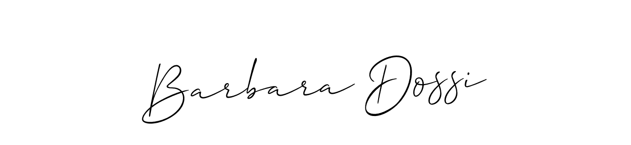 Make a beautiful signature design for name Barbara Dossi. With this signature (Allison_Script) style, you can create a handwritten signature for free. Barbara Dossi signature style 2 images and pictures png