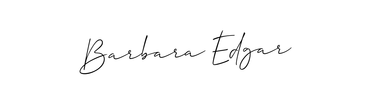 Use a signature maker to create a handwritten signature online. With this signature software, you can design (Allison_Script) your own signature for name Barbara Edgar. Barbara Edgar signature style 2 images and pictures png