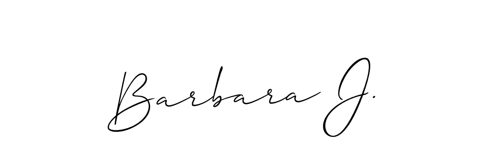 It looks lik you need a new signature style for name Barbara J.. Design unique handwritten (Allison_Script) signature with our free signature maker in just a few clicks. Barbara J. signature style 2 images and pictures png