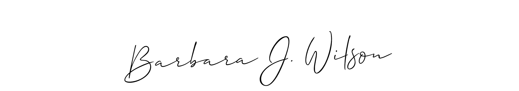 Create a beautiful signature design for name Barbara J. Wilson. With this signature (Allison_Script) fonts, you can make a handwritten signature for free. Barbara J. Wilson signature style 2 images and pictures png