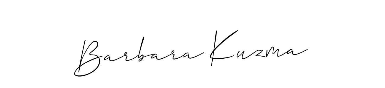 Design your own signature with our free online signature maker. With this signature software, you can create a handwritten (Allison_Script) signature for name Barbara Kuzma. Barbara Kuzma signature style 2 images and pictures png