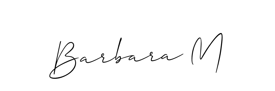 Make a beautiful signature design for name Barbara M. With this signature (Allison_Script) style, you can create a handwritten signature for free. Barbara M signature style 2 images and pictures png