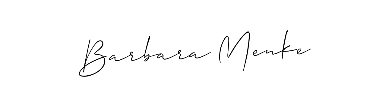 Create a beautiful signature design for name Barbara Menke. With this signature (Allison_Script) fonts, you can make a handwritten signature for free. Barbara Menke signature style 2 images and pictures png