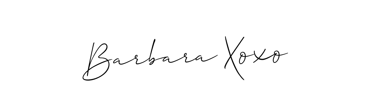 Also You can easily find your signature by using the search form. We will create Barbara Xoxo name handwritten signature images for you free of cost using Allison_Script sign style. Barbara Xoxo signature style 2 images and pictures png