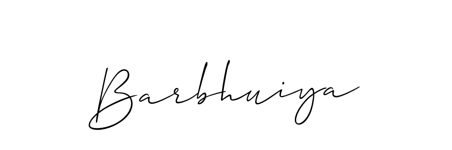 How to make Barbhuiya signature? Allison_Script is a professional autograph style. Create handwritten signature for Barbhuiya name. Barbhuiya signature style 2 images and pictures png