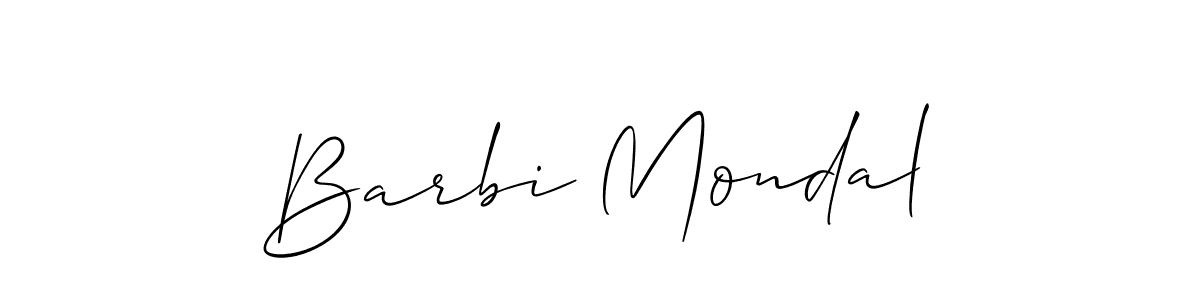 Also we have Barbi Mondal name is the best signature style. Create professional handwritten signature collection using Allison_Script autograph style. Barbi Mondal signature style 2 images and pictures png