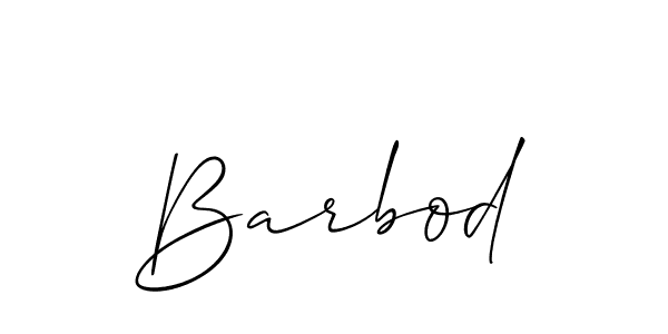 Also we have Barbod name is the best signature style. Create professional handwritten signature collection using Allison_Script autograph style. Barbod signature style 2 images and pictures png