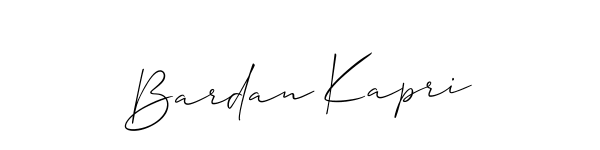 How to Draw Bardan Kapri signature style? Allison_Script is a latest design signature styles for name Bardan Kapri. Bardan Kapri signature style 2 images and pictures png