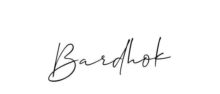 Bardhok stylish signature style. Best Handwritten Sign (Allison_Script) for my name. Handwritten Signature Collection Ideas for my name Bardhok. Bardhok signature style 2 images and pictures png