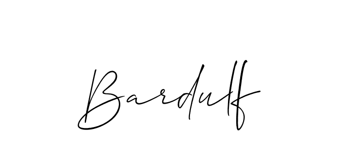 Use a signature maker to create a handwritten signature online. With this signature software, you can design (Allison_Script) your own signature for name Bardulf. Bardulf signature style 2 images and pictures png