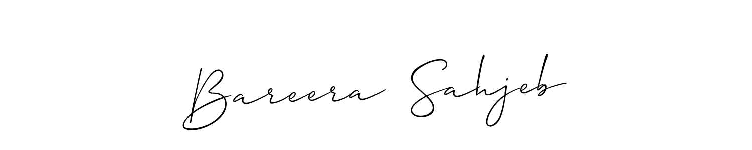 Make a beautiful signature design for name Bareera  Sahjeb. Use this online signature maker to create a handwritten signature for free. Bareera  Sahjeb signature style 2 images and pictures png