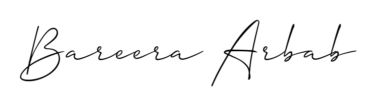The best way (Allison_Script) to make a short signature is to pick only two or three words in your name. For converting this name Bareera Arbab. Bareera Arbab signature style 2 images and pictures png