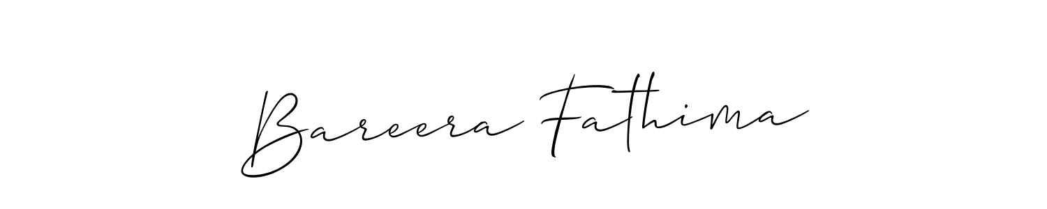 How to make Bareera Fathima signature? Allison_Script is a professional autograph style. Create handwritten signature for Bareera Fathima name. Bareera Fathima signature style 2 images and pictures png