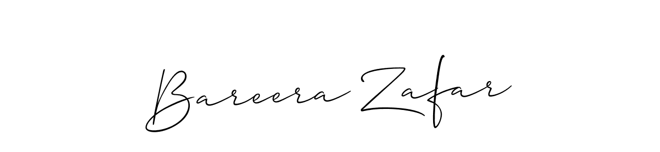 Make a short Bareera Zafar signature style. Manage your documents anywhere anytime using Allison_Script. Create and add eSignatures, submit forms, share and send files easily. Bareera Zafar signature style 2 images and pictures png