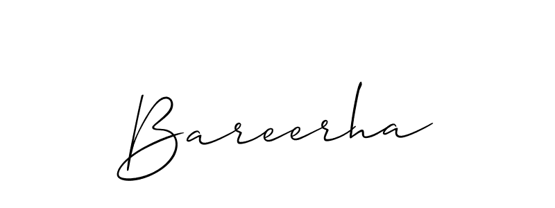 if you are searching for the best signature style for your name Bareerha. so please give up your signature search. here we have designed multiple signature styles  using Allison_Script. Bareerha signature style 2 images and pictures png