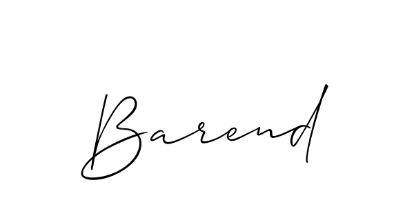 Design your own signature with our free online signature maker. With this signature software, you can create a handwritten (Allison_Script) signature for name Barend. Barend signature style 2 images and pictures png