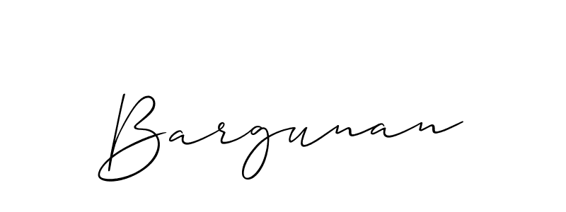 Create a beautiful signature design for name Bargunan. With this signature (Allison_Script) fonts, you can make a handwritten signature for free. Bargunan signature style 2 images and pictures png