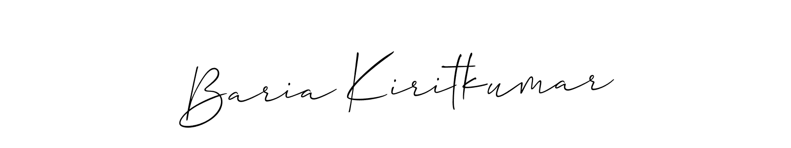 if you are searching for the best signature style for your name Baria Kiritkumar. so please give up your signature search. here we have designed multiple signature styles  using Allison_Script. Baria Kiritkumar signature style 2 images and pictures png