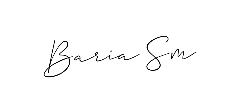 Also You can easily find your signature by using the search form. We will create Baria Sm name handwritten signature images for you free of cost using Allison_Script sign style. Baria Sm signature style 2 images and pictures png