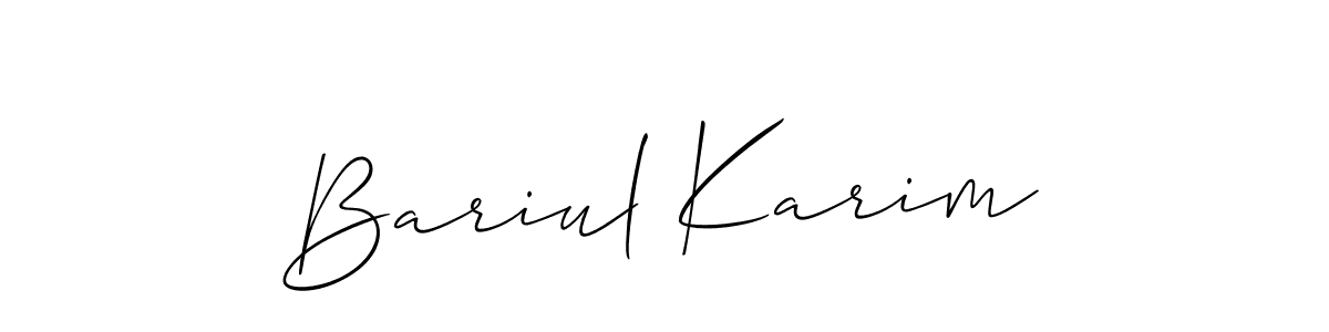 Bariul Karim stylish signature style. Best Handwritten Sign (Allison_Script) for my name. Handwritten Signature Collection Ideas for my name Bariul Karim. Bariul Karim signature style 2 images and pictures png