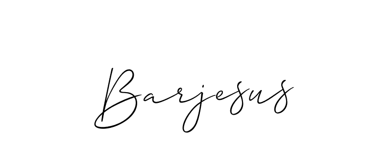 Use a signature maker to create a handwritten signature online. With this signature software, you can design (Allison_Script) your own signature for name Barjesus. Barjesus signature style 2 images and pictures png