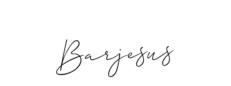 The best way (Allison_Script) to make a short signature is to pick only two or three words in your name. The name Barjesus include a total of six letters. For converting this name. Barjesus signature style 2 images and pictures png