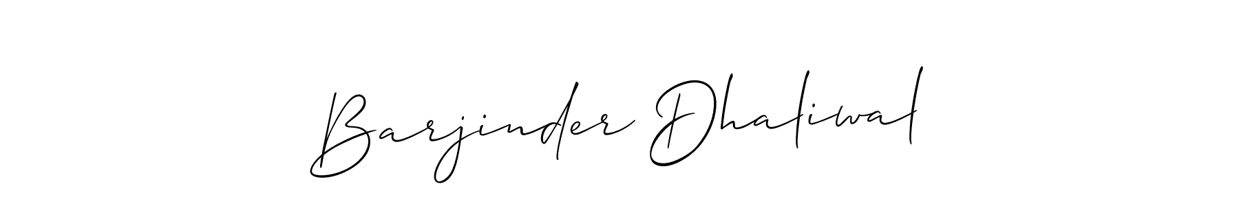 Design your own signature with our free online signature maker. With this signature software, you can create a handwritten (Allison_Script) signature for name Barjinder Dhaliwal. Barjinder Dhaliwal signature style 2 images and pictures png