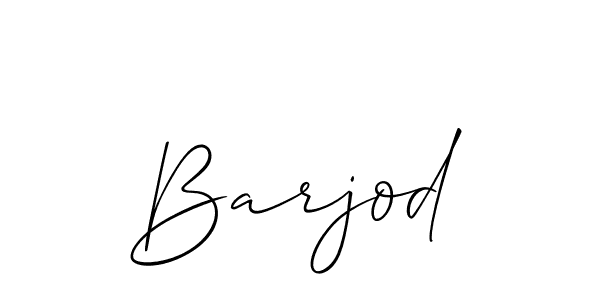 The best way (Allison_Script) to make a short signature is to pick only two or three words in your name. The name Barjod include a total of six letters. For converting this name. Barjod signature style 2 images and pictures png