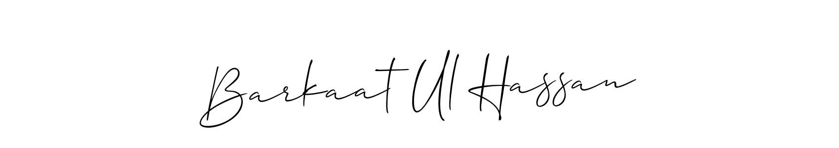 How to make Barkaat Ul Hassan signature? Allison_Script is a professional autograph style. Create handwritten signature for Barkaat Ul Hassan name. Barkaat Ul Hassan signature style 2 images and pictures png