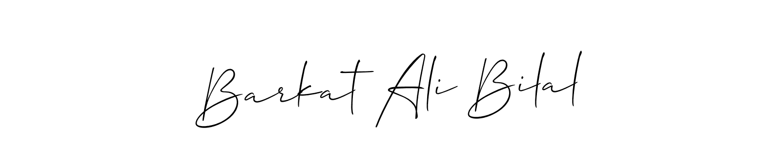 Barkat Ali Bilal stylish signature style. Best Handwritten Sign (Allison_Script) for my name. Handwritten Signature Collection Ideas for my name Barkat Ali Bilal. Barkat Ali Bilal signature style 2 images and pictures png