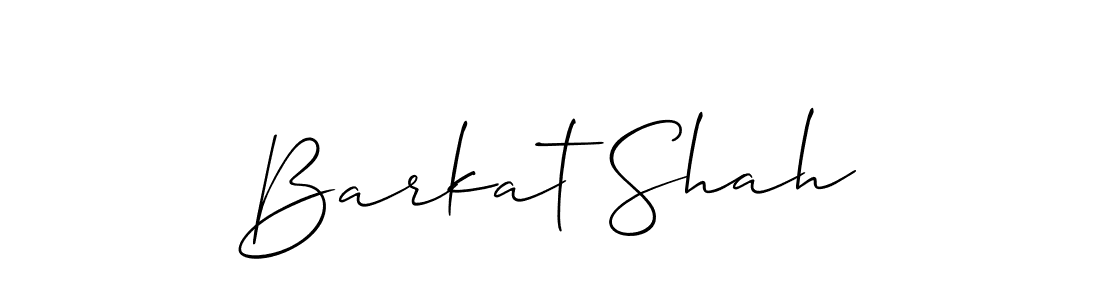 Create a beautiful signature design for name Barkat Shah. With this signature (Allison_Script) fonts, you can make a handwritten signature for free. Barkat Shah signature style 2 images and pictures png