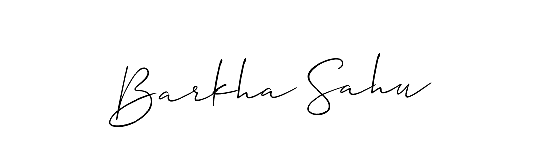 Barkha Sahu stylish signature style. Best Handwritten Sign (Allison_Script) for my name. Handwritten Signature Collection Ideas for my name Barkha Sahu. Barkha Sahu signature style 2 images and pictures png