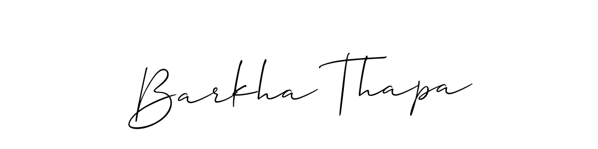 Barkha Thapa stylish signature style. Best Handwritten Sign (Allison_Script) for my name. Handwritten Signature Collection Ideas for my name Barkha Thapa. Barkha Thapa signature style 2 images and pictures png