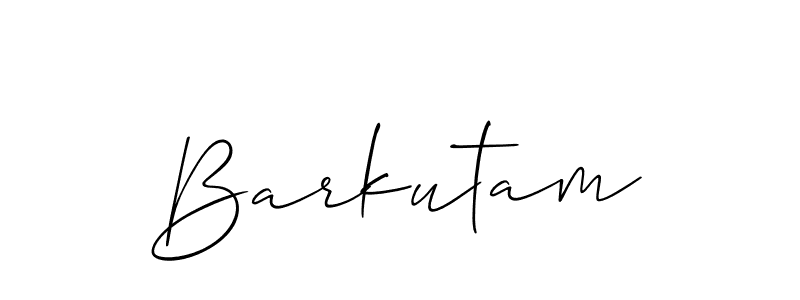 How to make Barkutam name signature. Use Allison_Script style for creating short signs online. This is the latest handwritten sign. Barkutam signature style 2 images and pictures png