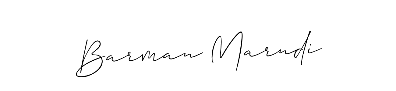 Create a beautiful signature design for name Barman Marndi. With this signature (Allison_Script) fonts, you can make a handwritten signature for free. Barman Marndi signature style 2 images and pictures png