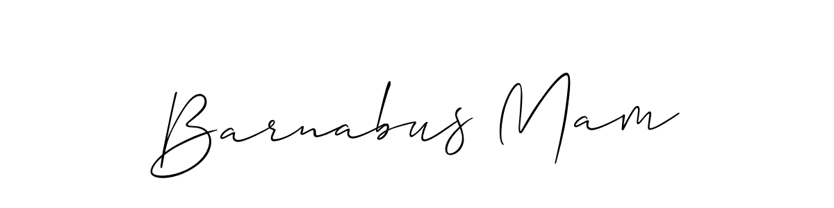 Make a beautiful signature design for name Barnabus Mam. With this signature (Allison_Script) style, you can create a handwritten signature for free. Barnabus Mam signature style 2 images and pictures png